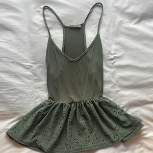 Synched waist tank top